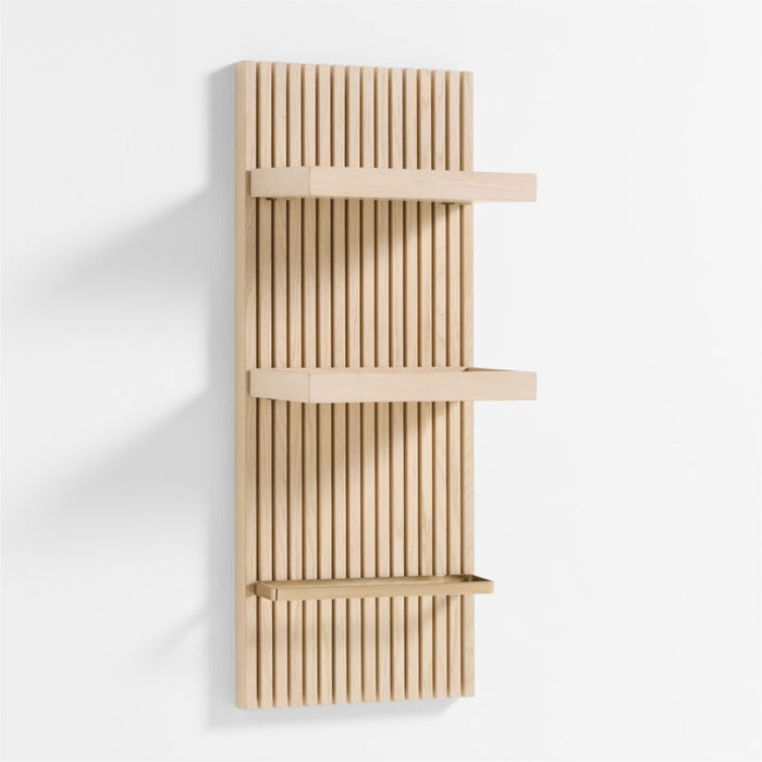 Batten 39" White Oak Wood Bath Wall Panel