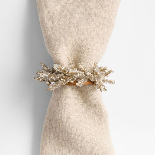 Beaded Silver and Gold Napkin Ring