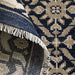 Bordeaux Wool Traditional Navy Blue Area Rug 9'x12'