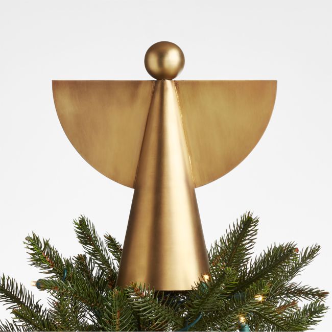 Brass Angel Christmas Tree Topper