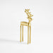 Brass Finish Holiday Reindeer Decoration 10.5"