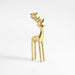 Brass Finish Holiday Reindeer Decoration 9"