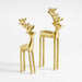 Brass Finish Holiday Reindeer Decoration 9"