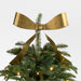 Brass Metal Bow Dual Christmas Tree Topper & Wreath Clip