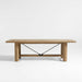 Breckenridge 100"-126" Weathered Rustic Oak Wood Extendable Dining Table