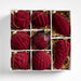 Burgundy Velvet Christmas Ornaments, Set of 8