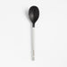 Crate & Barrel Black Silicone and Stainless Steel Deep Spoon