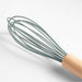 Crate & Barrel Deep Sage Green Silicone and Wood 8" Whisk