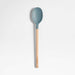 Crate & Barrel Deep Sage Green Silicone and Wood Spoon