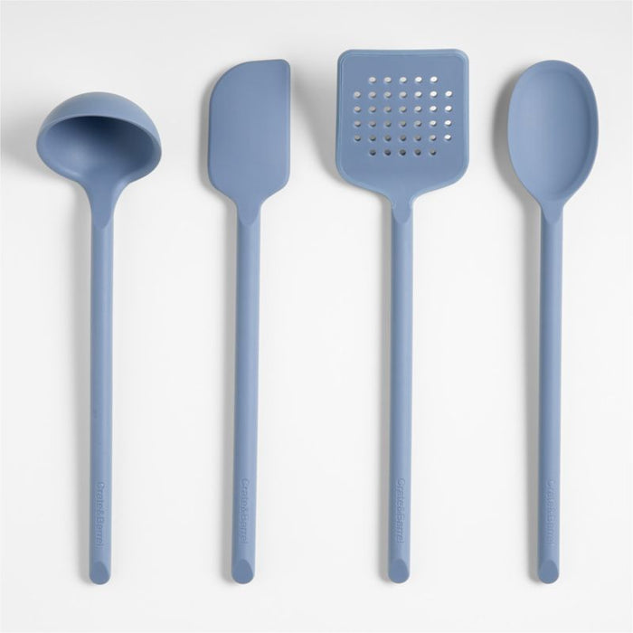 Crate & Barrel Slate Blue Silicone Ladle