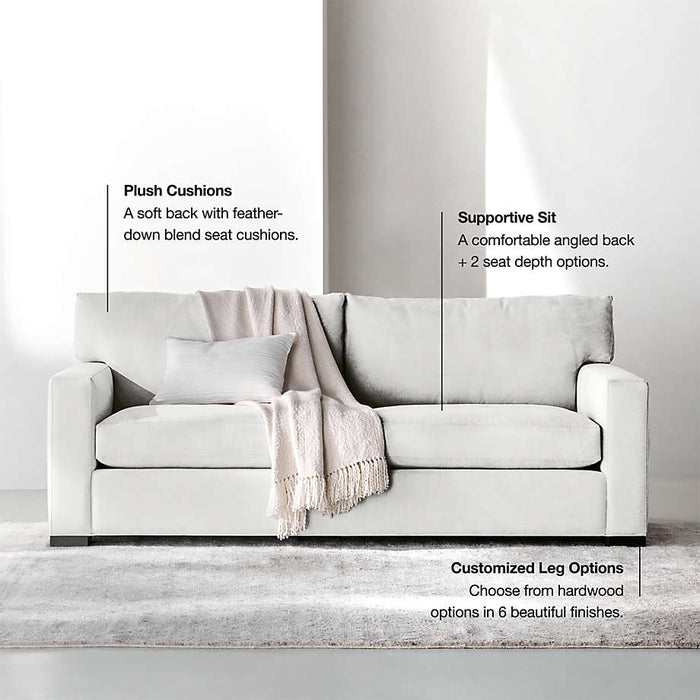 Axis 2-Piece Bench Sectional Sofa with Chaise Lounge