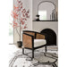 Ankara Black Cane Chair with Ivory Cushion