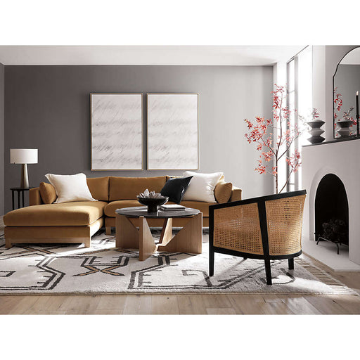 Ankara Black Cane Chair with Ivory Cushion