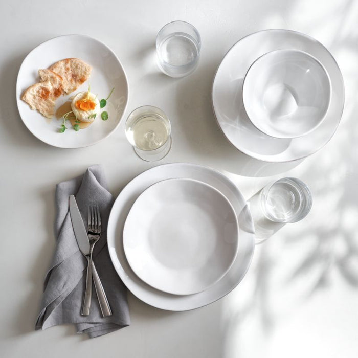 Marin White Stoneware Dinner Plate
