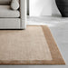 Laval Border Viscose Handwoven Taupe Area Rug 8'x10'
