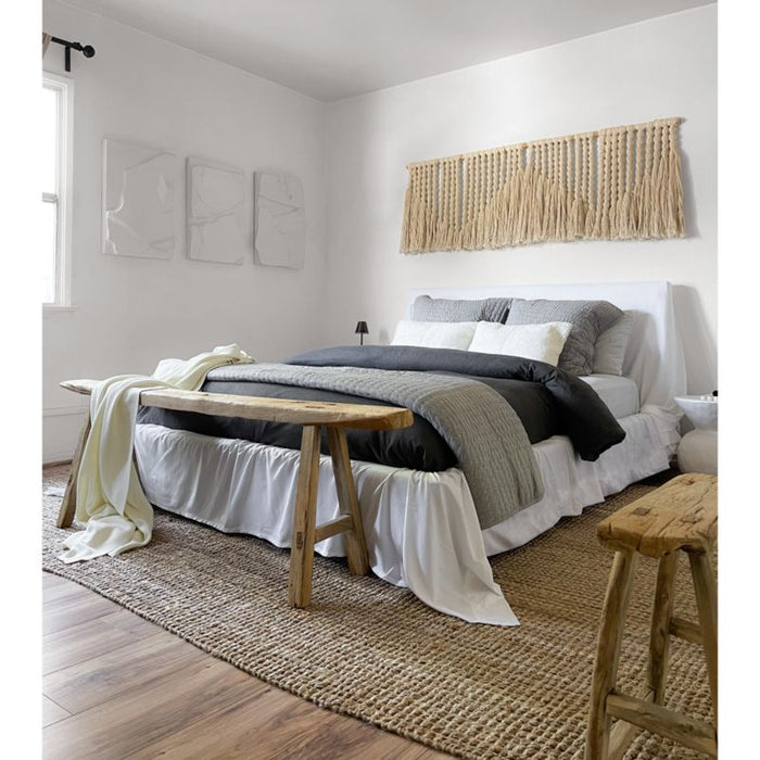 Cozysoft Organic Cotton Jersey Light Grey Full Bed Sheet Set