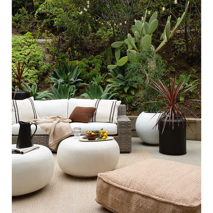 Abaco 83" Resin Wicker Outdoor Sofa with Canvas Natural Sunbrella ® Cushions