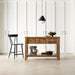 Basque 56" Light Brown Solid Wood Kitchen Island with Storage