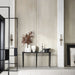 Silviano 60" Rectangular Black Iron and Steel Console Table