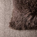 Deep Brown Mongolian Sheepskin 36x16 Throw Pillow Cover