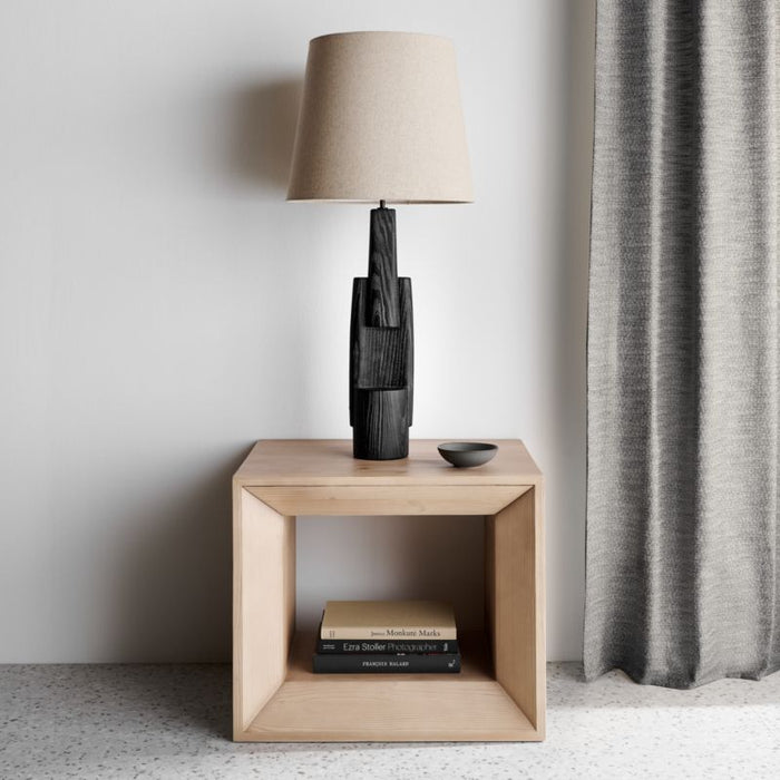Vernon Natural Wood Side Table with Drawer