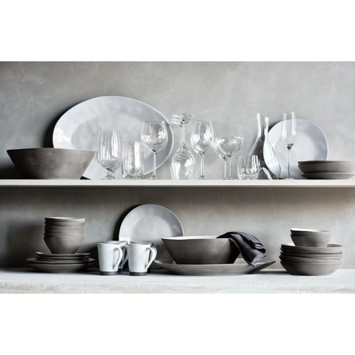 Marin White Recycled Stoneware Large Serve Bowl