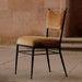 Rodin Ochre Velvet Dining Chair by Athena Calderone