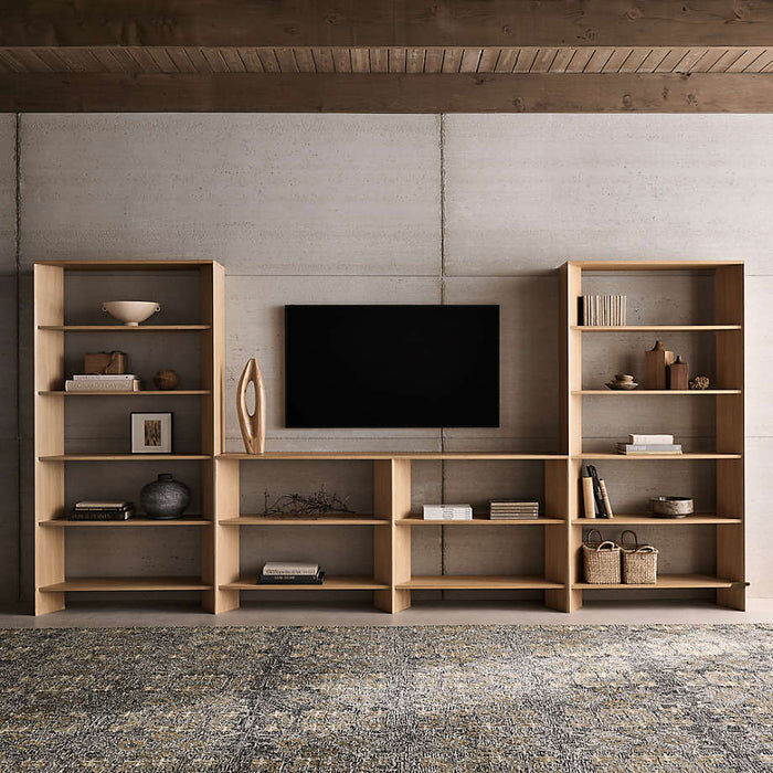 Terrazza Natural Oak 5-Shelf Storage Bookshelf