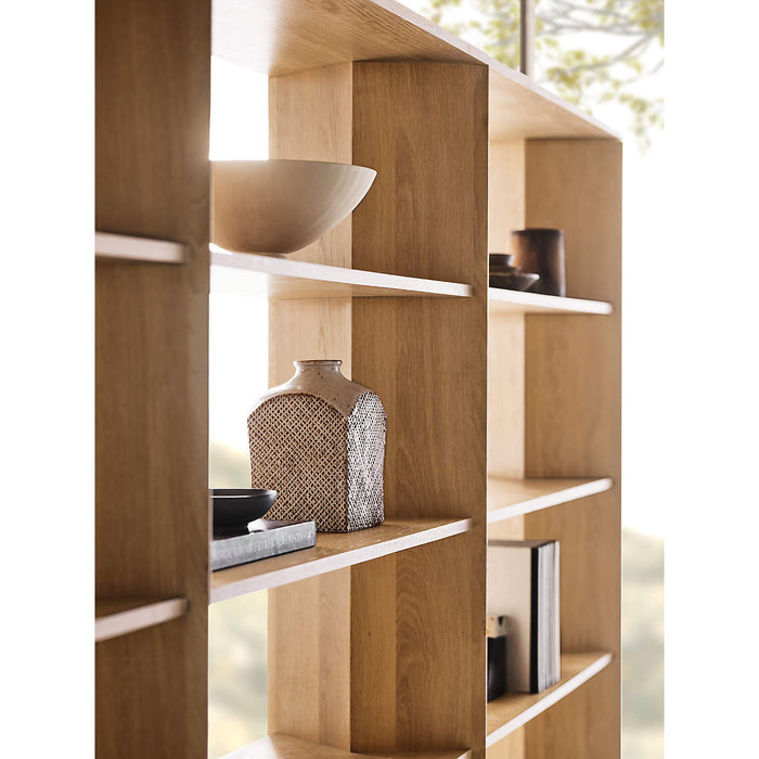 Terrazza Natural Oak 5-Shelf Storage Bookshelf