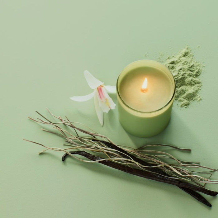 Monochrome No. 14 Matcha 3-Wick Scented Candle - Leaves, Vanilla and Sweet Grass