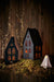 Large Black Halloween Haunted House Sculpture