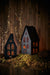 Large Black Halloween Haunted House Sculpture