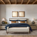 Keane Weathered Natural Wood Upholstered King Bed
