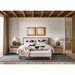 Keane 70" Weathered Natural Wood Upholstered Bench