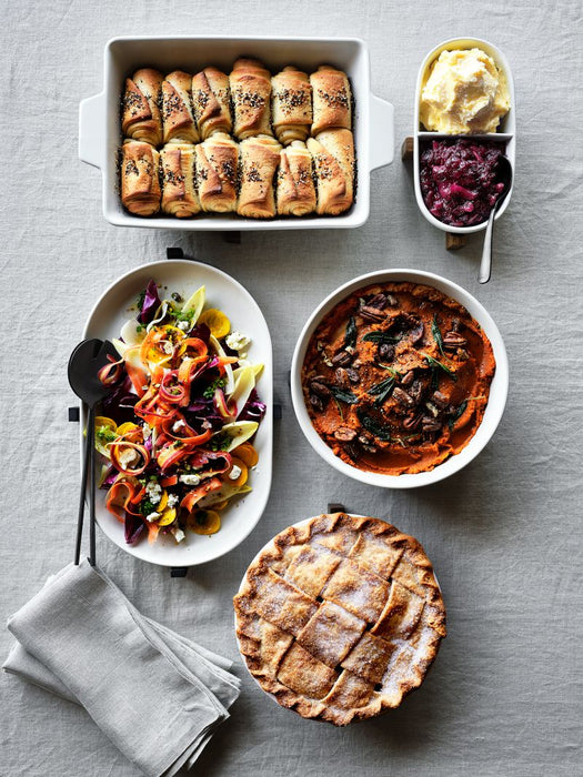Oven-to-Table Square Baking Dish with Wood Stand