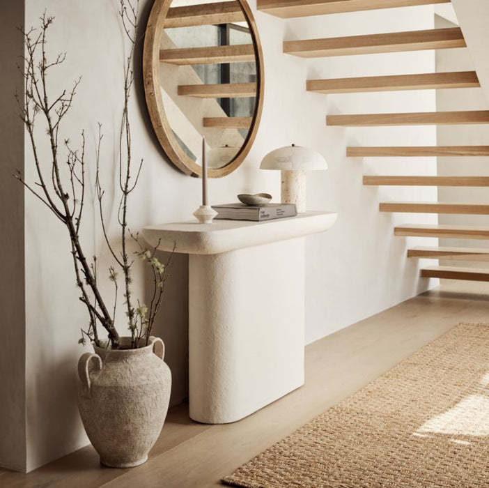 Quarry White Recycled Fiberstone 48" Console Table