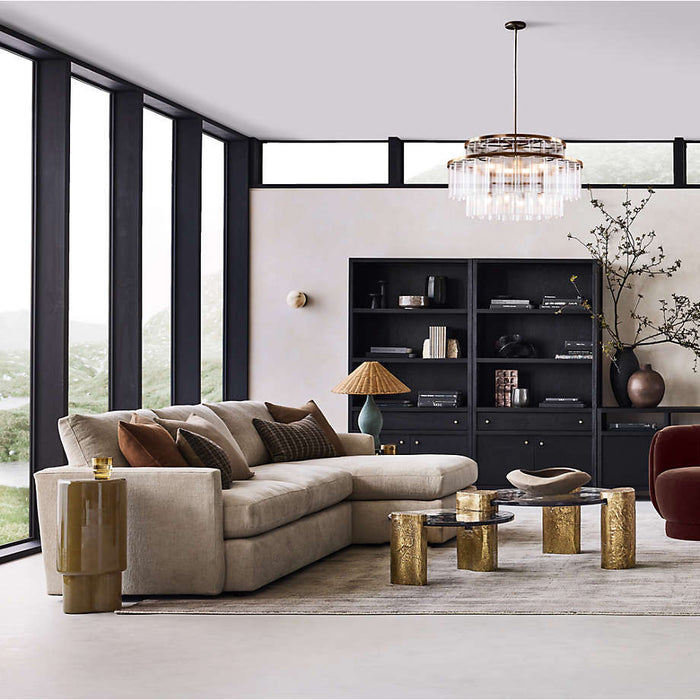 Keane 40" Black Wood Storage Bookcase