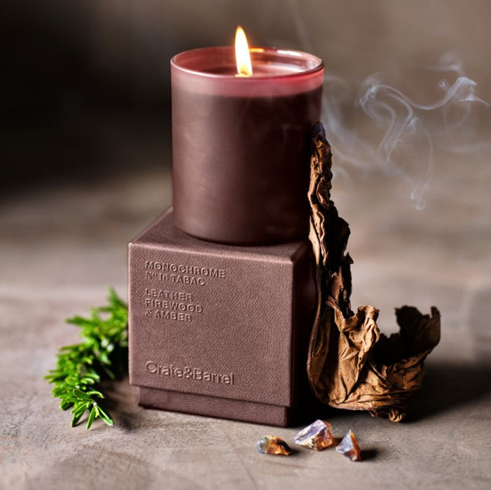 Monochrome No. 16 Tabac 3-Wick Scented Candle - Leather, Firewood and Amber