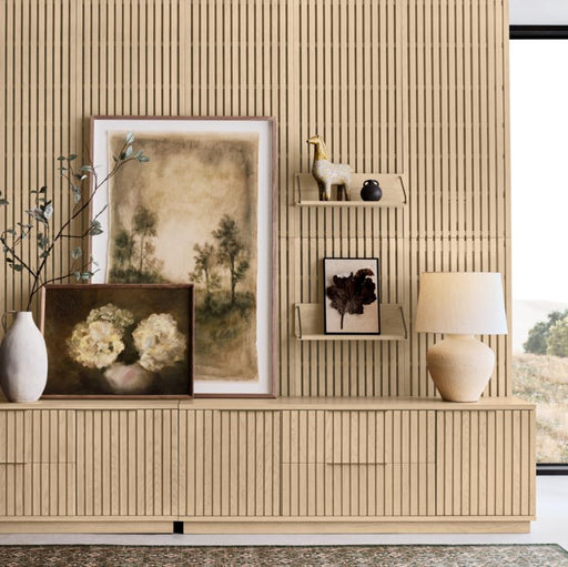 Batten 72" White Oak Storage Media Console