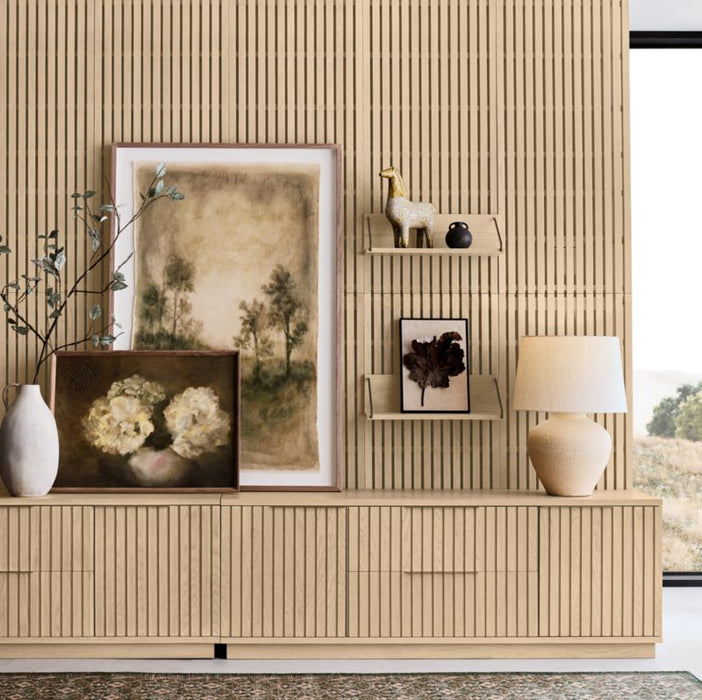 Batten 72" White Oak Storage Media Console