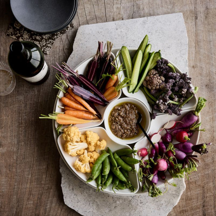 Mezze Ceramic Tapas Serving Round Modular Platter