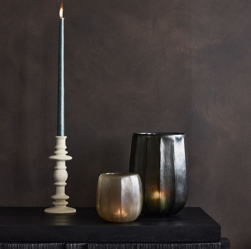 Cortana Small Off-White Earthenware Taper Holder 5.5"