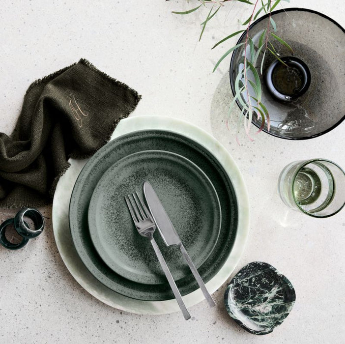 Prairie Moss Green Recycled Stoneware Salad Plate