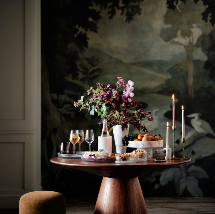 Palisades 48" Round Walnut Wood Dining Table