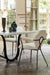 Neue Keyhole Metal Dining Arm Chair by Jeremiah Brent