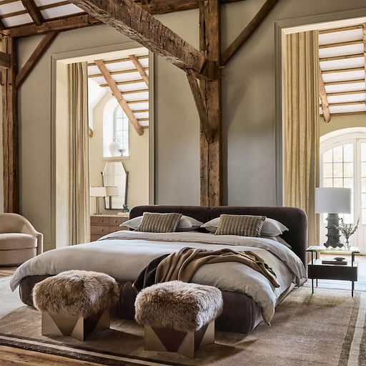 Rene 21.75" Glass Top Leather Wrapped Nightstand by Jeremiah Brent