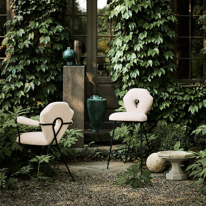 Neue Keyhole Metal Counter Stool by Jeremiah Brent