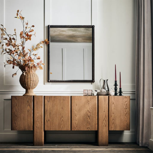 Cortana Small Charcoal Earthenware Taper Holder 5.5"