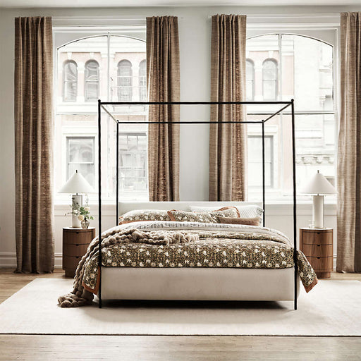 Coveteur Upholstered King Canopy Bed