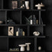 Shelter 72" Wide Charcoal Wood Open Room Divider Bookcase with Shelves